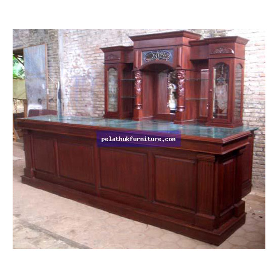 Bar with green marble top Antique Reproductions   Indonesia Furniture